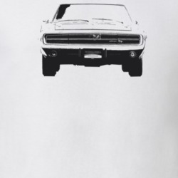 1970 Charger Grill View Light Color T Shirt