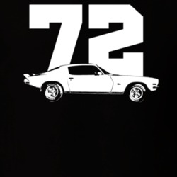 1972 Camaro Side View With Year Dark Color T Shirt