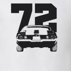 1972 Camaro Rear View With Year Light Color T Shirt
