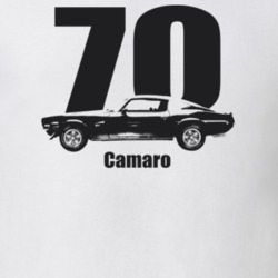 1970 Camaro Side View With Year and Model Light Color T Shirt