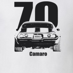 1970 Camaro Rear View With Year and Model Light Color T Shirt
