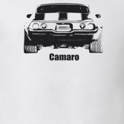1970 Camaro Rear View With Model Light Color T Shirt