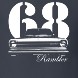 1968 Rambler Grill View With Year and Model Dark T Shirt