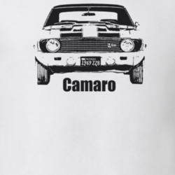 1969 Camaro Grill View With Model Light Color T Shirt