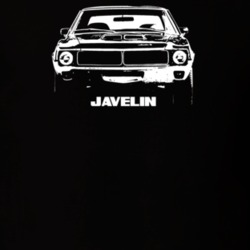 1970 Javelin Grill View With Model Dark Color T Shirt