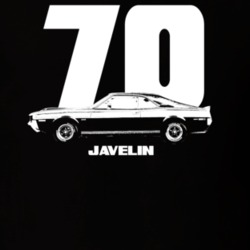 1970 Javelin Side View With Year and Model Dark Color T Shirt