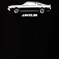 1970 Javelin Side View With Model Dark Color T Shirt