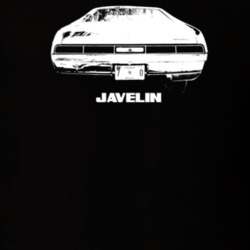 1970 Javelin Rear View With Model Dark Color T Shirt