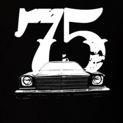 1975 GMC Sprint Grill View With Year Faded Look Dark T Shirt
