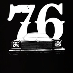 1976 GMC Sprint Grill View With Year Faded Look Dark T Shirt