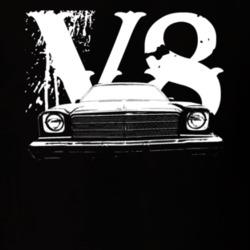 1977 GMC Sprint Grill View V8 Faded Look Dark T Shirt