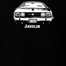 1974 Javelin Rear View With Model Dark Color T Shirt
