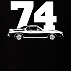 1974 Javelin Side View With Year Dark Color T Shirt