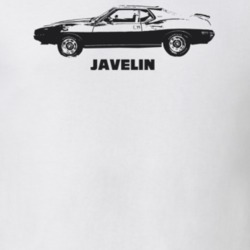 1973 Javelin Side View With Model Light Color T Shirt