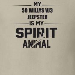My 1950 Willys Vj3 Jeepster Is My Spirit Animal Funny T Shirt