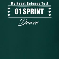 My Heart Belongs To A 2001 Sprint Driver Dark Color T Shirt