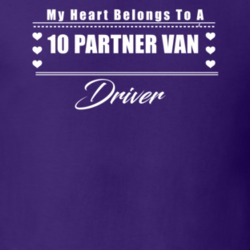 My Heart Belongs To A 2010 Partner Van Driver Dark Color T Shirt