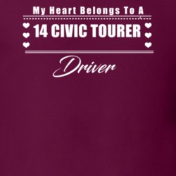 My Heart Belongs To A 2014 Civic Tourer Driver Dark Color T Shirt