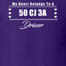 My Heart Belongs To A 1950 Cj 3A Driver Dark Color T Shirt