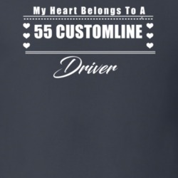 My Heart Belongs To A 1955 Customline Driver Dark Color T Shirt
