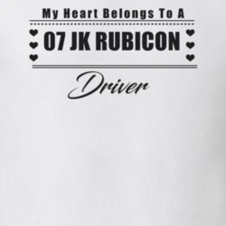 My Heart Belongs To A 2007 Jk Rubicon Driver Light Color T Shirt