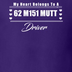 My Heart Belongs To A 1962 M151 Mutt Driver Dark Color T Shirt