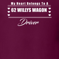 My Heart Belongs To A 1962 Willys Wagon Driver Dark Color T Shirt