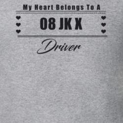 My Heart Belongs To A 2008 Jk X Driver Light Color T Shirt