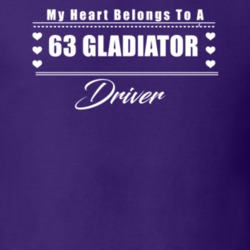 My Heart Belongs To A 1963 Gladiator Driver Dark Color T Shirt