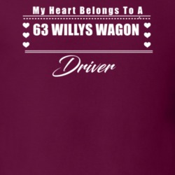 My Heart Belongs To A 1963 Willys Wagon Driver Dark Color T Shirt