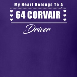 My Heart Belongs To A 1964 Corvair Driver Dark Color T Shirt