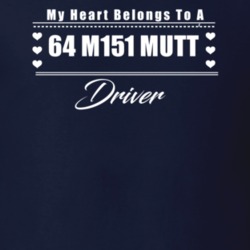 My Heart Belongs To A 1964 M151 Mutt Driver Dark Color T Shirt