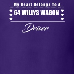 My Heart Belongs To A 1964 Willys Wagon Driver Dark Color T Shirt