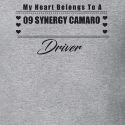 My Heart Belongs To A 2009 Synergy Camaro Driver Light Color T Shirt