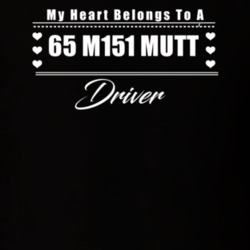 My Heart Belongs To A 1965 M151 Mutt Driver Dark Color T Shirt