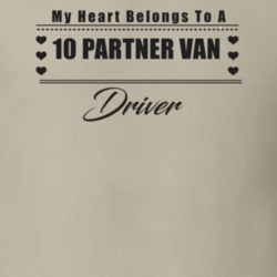 My Heart Belongs To A 2010 Partner Van Driver Light Color T Shirt