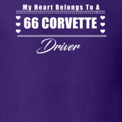 My Heart Belongs To A 1966 Corvette Driver Dark Color T Shirt