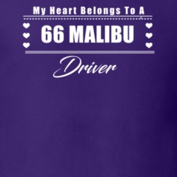 My Heart Belongs To A 1966 Malibu Driver Dark Color T Shirt