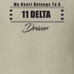 My Heart Belongs To A 2011 Delta Driver Light Color T Shirt