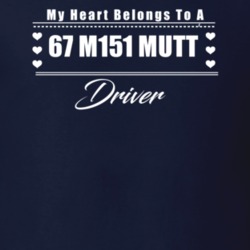 My Heart Belongs To A 1967 M151 Mutt Driver Dark Color T Shirt