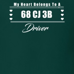 My Heart Belongs To A 1968 Cj 3B Driver Dark Color T Shirt