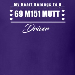 My Heart Belongs To A 1969 M151 Mutt Driver Dark Color T Shirt