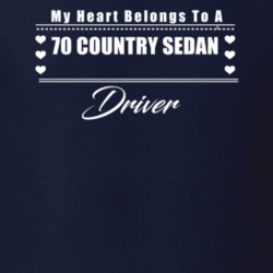 My Heart Belongs To A 1970 Country Sedan Driver Dark Color T Shirt