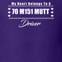 My Heart Belongs To A 1970 M151 Mutt Driver Dark Color T Shirt