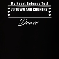 My Heart Belongs To A 1970 Town And Country Driver Dark Color T Shirt