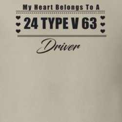 My Heart Belongs To A 1924 Type V 63 Driver Light Color T Shirt