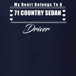 My Heart Belongs To A 1971 Country Sedan Driver Dark Color T Shirt