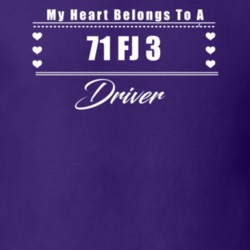 My Heart Belongs To A 1971 Fj 3 Driver Dark Color T Shirt