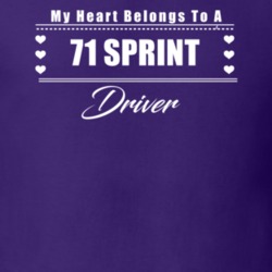 My Heart Belongs To A 1971 Sprint Driver Dark Color T Shirt