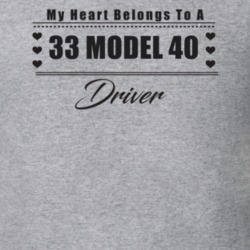 My Heart Belongs To A 1933 Model 40 Driver Light Color T Shirt